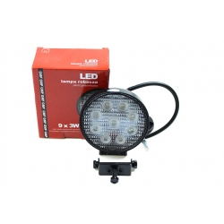 Lampa robocza 9 LED okrągła 27 W 12 - 24 V szperacz